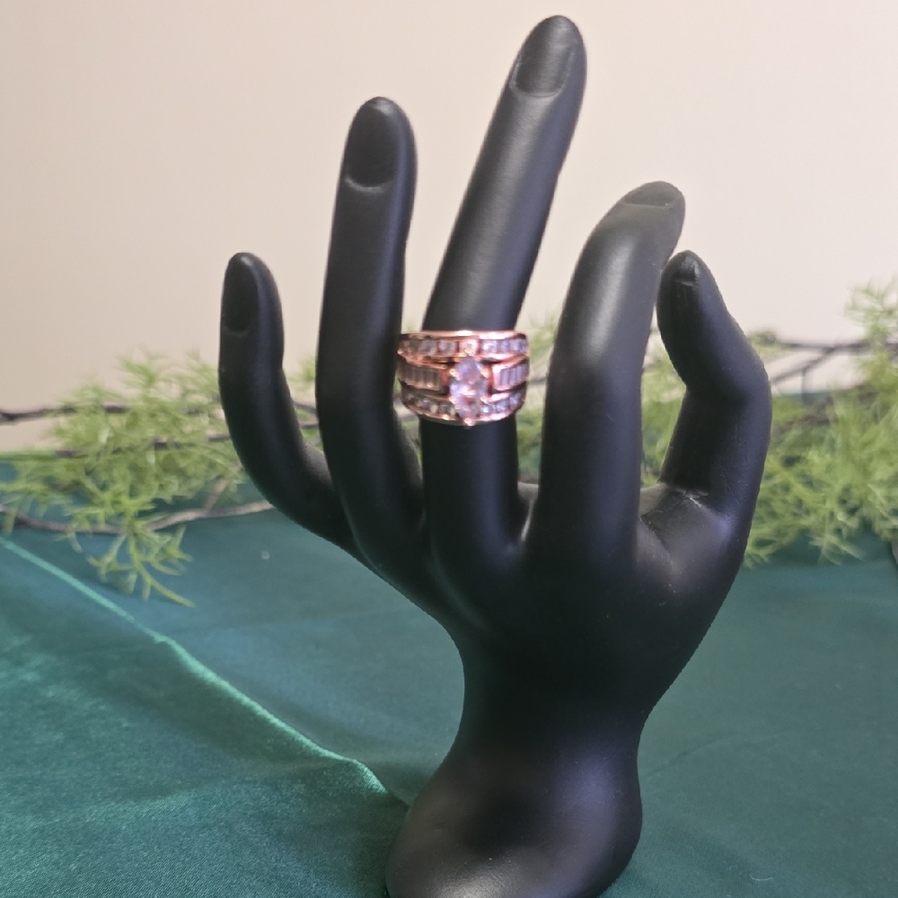 Rose Gold and Silver Women's Statement Ring